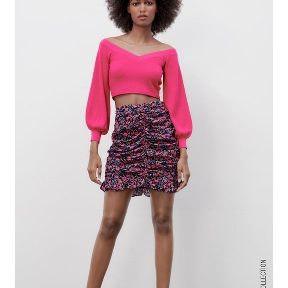 Zara Draped Mini Skirt NWT - Picture 1 of 6